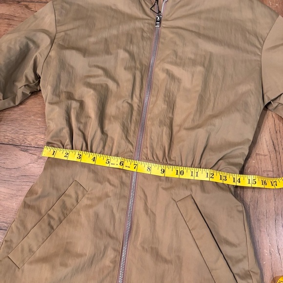 NWOT Zara Mini SHORT BOMBER DRESS,  in Olive/Tan, Small, Jacket, - Picture 15 of 15
